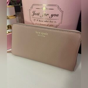 Pale Pink Kate Spade Large Wallet